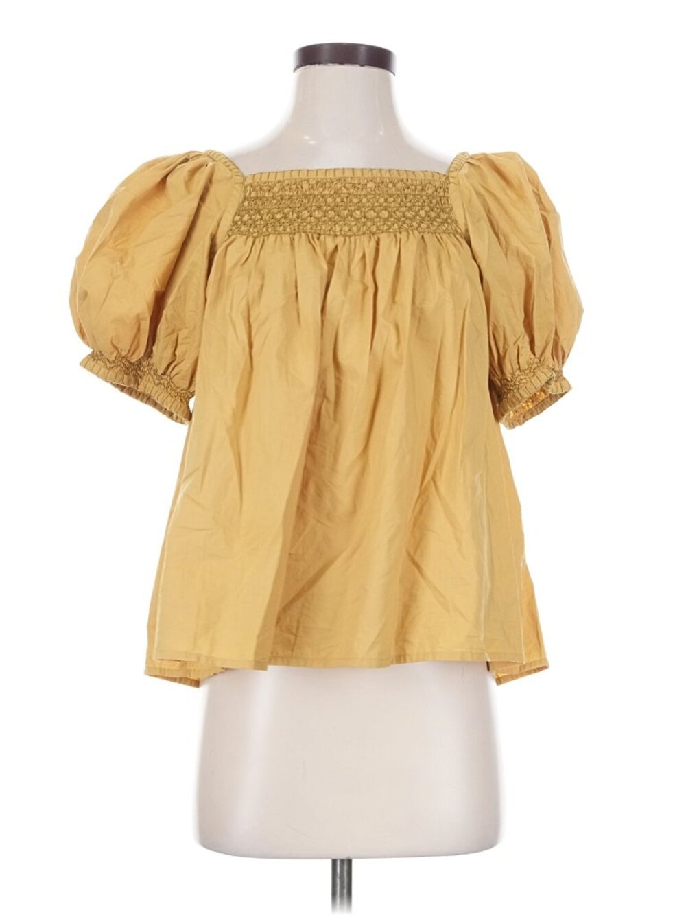 DOEN Gail Blouse Smocked Organic Cotton BOHEMIAN COTTAGECORE FESTIVAL EUC